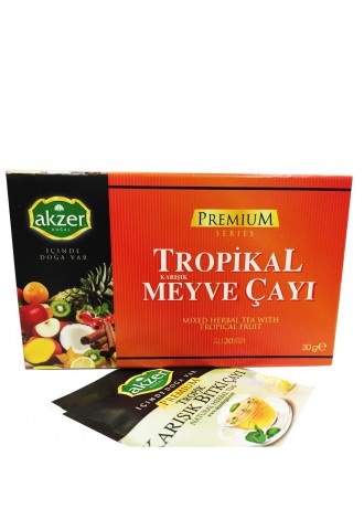 Akzer Tropik Karışık Meyve Çayı 20 Poşet